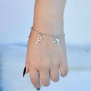 PULSEIRA EM PRATA 925 BERLOQUES CABELEIREIRA