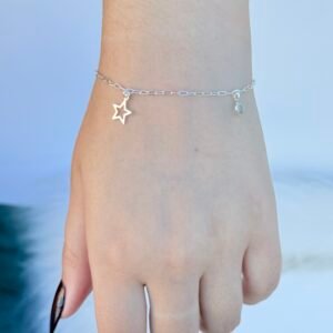 PULSEIRA EM PRATA 925 ESTRELA