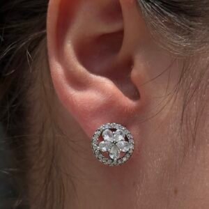 BRINCO EM PRATA 925 FLOR / LINHA IMPORTADA