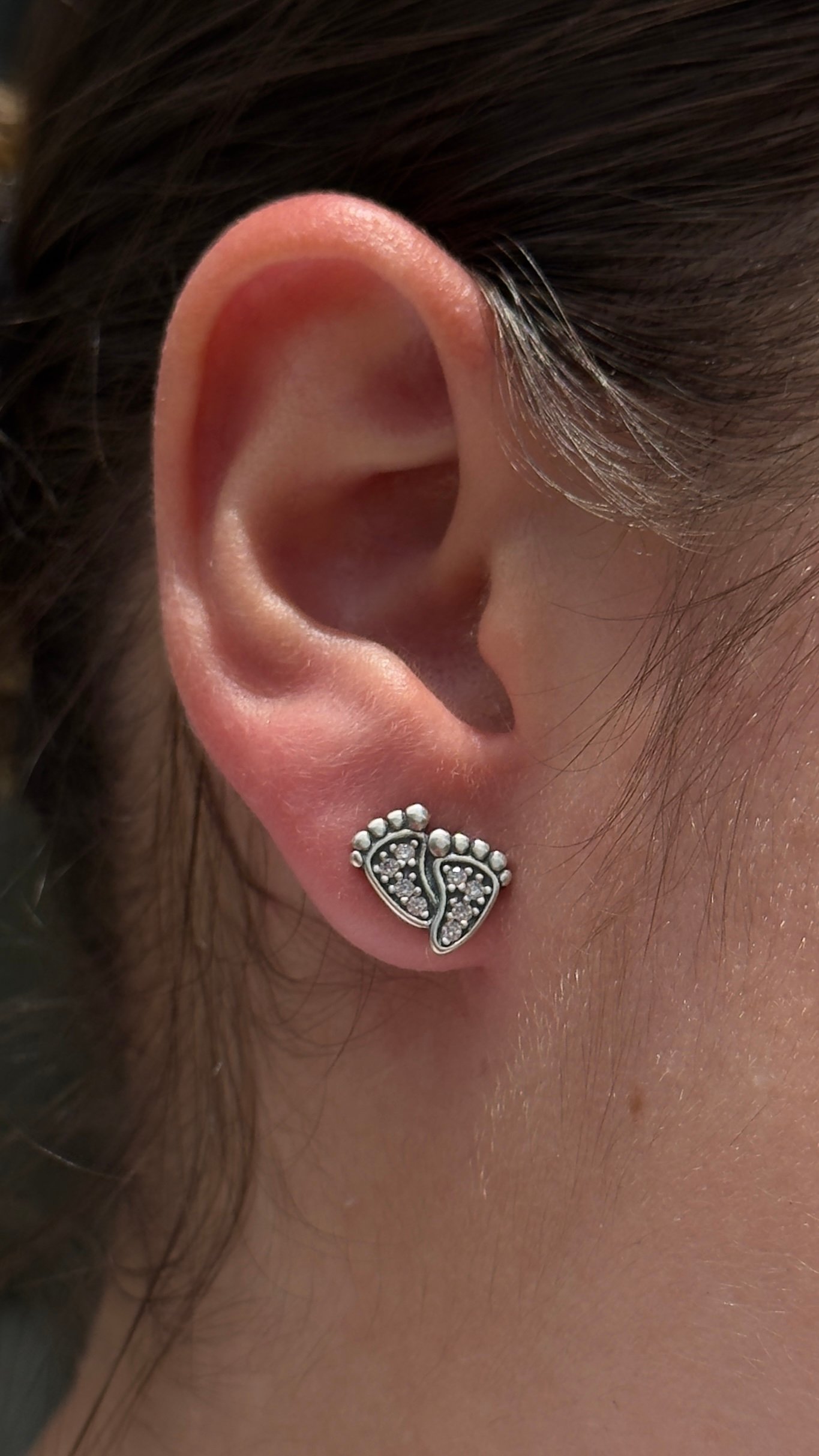 BRINCO EM PRATA 925 PEZINHO / LINHA IMPORTADA