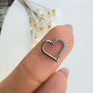 PIERCING TITÂNIO SEG CLICKER DAITH CORAÇÃ0