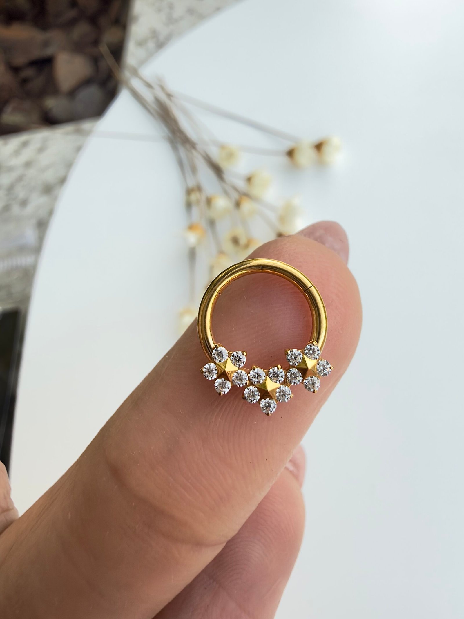 PIERCING TITÂNIO SEG CLICKER DAITH 3 MARIAS