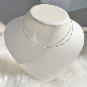 CHOKER PRATA 925 ARO LISO TORCIDO