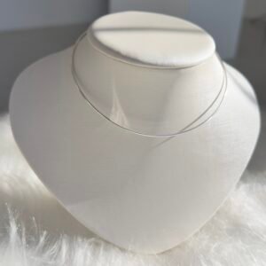 CHOCKER PRATA 925 ARO LISO COM TRAVA