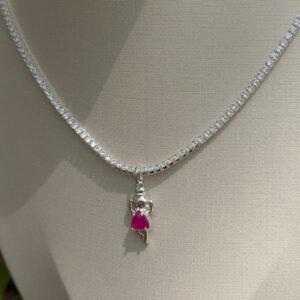 PINGENTE PRATA 925 BAILARINA CRISTAL FUSION
