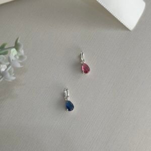PINGENTE EM PRATA 925 CRISTAL GOTA