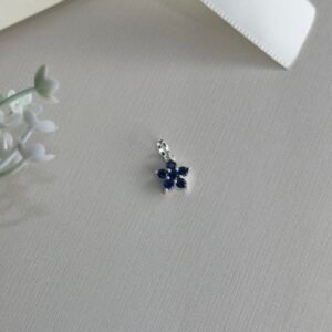 PINGENTE EM PRATA 925 FLOR CRISTAL