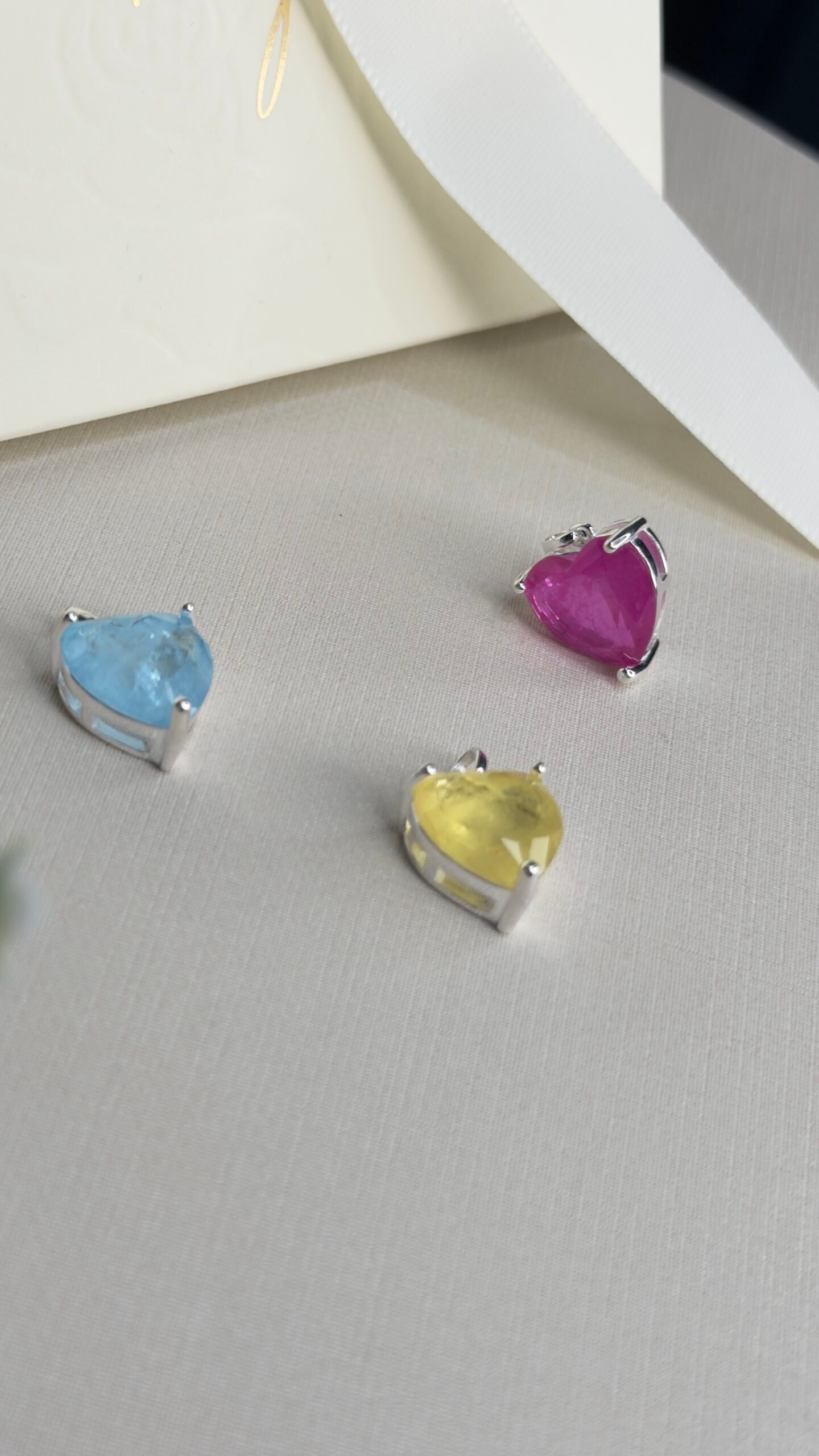 PINGENTE PRATA 925 CRISTAL FUSION (CORES)